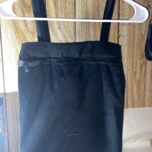 Black velvet tote purse